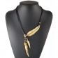 Match-Right Necklace Alloy Feather Statement Necklaces Pendants Vintage Jewelry Rope Chain Necklace Women Accessories  NL535